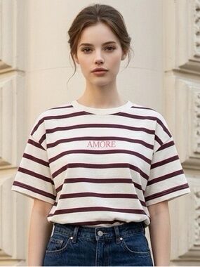AMORE Striped Tee